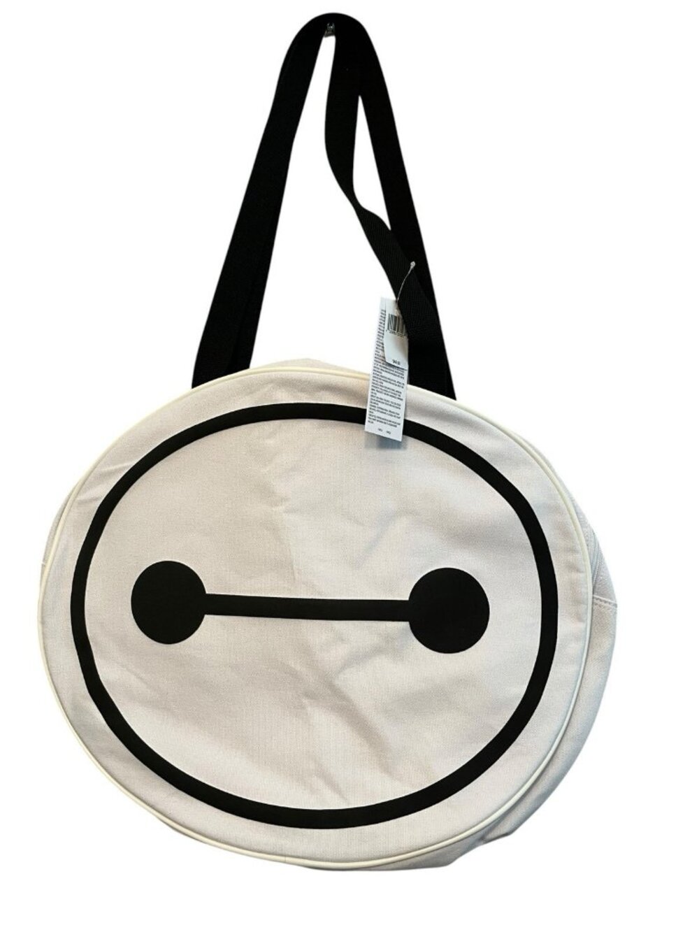 Disneyland Resort Big Hero 6 Baymax Canvas Large Round Face Tote Bag Disney NWT